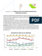 Ocupacion de Camas de Uti Argentina 2 de Julio 2021