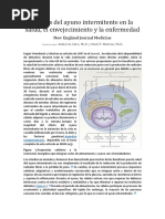 Efectos Del Ayuno Intermitente en La Salud NEJM (Estudio Clínico y Pre-Clínico)