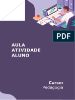 Aula Atividade Aluno: Pedagogia