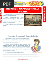 Invasión Napoléonica A España para Sexto Grado de Primaria