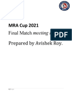 Meeting Report (Final Match)