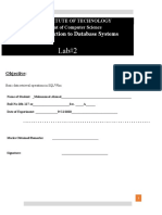 CS311 Introduction To Database Systems: Usman Institute of Technology Department of Computer Science