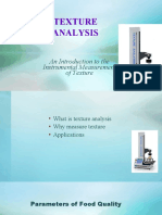 Texture Analysis: An Introduction To The Instrumental Measurement of Texture