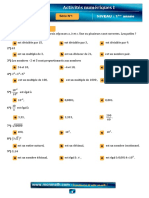 Activités Numériques I: Exercice 1: Q-C-M