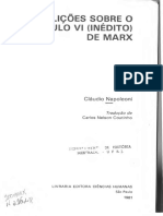 NAPOLEONI, Claudio. Lições Sobre o Capítulo VI (Inédito) de Marx