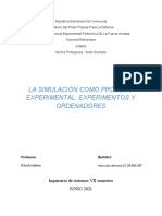 La Simulación Como Proceso Experimental