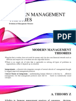 Modern Management Theories