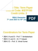 Term Paper 2021 Guidelines For BBA