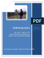 Topografia: Ing. Civil Grupo: Vv2. Alumna: Balán Hau Jacqueline Gpe. Profesor: José Antonio Flores Gallegos