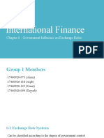 International Finance: Chapter 6: Government Influence On Exchange Rates