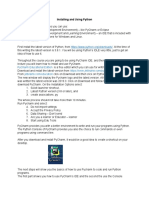 Installing and Using Python