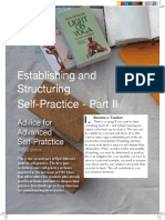 Establishing and Structuring Self-Practice - Part II: Advice For Advanced Self-Pratctice