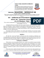 MASTER 2020 - MÓD III - AULA 56 - NT Epístolas Paulinas - Epístolas Pastorais