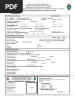 Planilla de Registro para La Defensa Integral de La Nación Inscripcion Militar