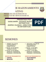 Taller de Razonamiento Cuantitativo Programa de Matematicas Facultad de Ciencias Basicas