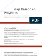 Aprendizaje Basado en Proyectos - Resumen