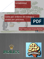 Sesiones 5 y 6 - Costeo Por Órdenes de Trabajo y Costeo Por Procesos