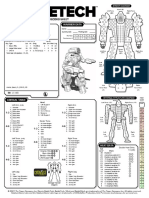 Omnimech Record Sheet: 'Mech Data Warrior Data