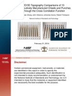 2D 3D Topography Comparisons of Toolmarks Generated by Consecutively Manufactured Chisels and Punches FINAL