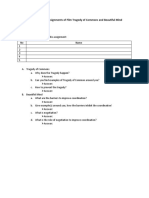 Answer Form For Assignments of Film Tragedy of Commons and Beautiful Mind