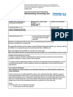 4026MAA EEC - Manufacturing Technology and Materials: Faculty of Engineering, Environment and Computing