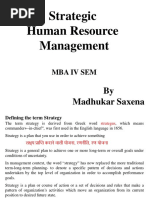 Strategic Human Resource Management: Mba Iv Sem