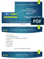 Touchless Touchscreen Technology: Electrical & Electronics Engineering Department