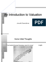 An Introduction To Valuation: Aswath Damodaran