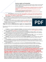 Tipos de Rocas Sedimentarias Según Su Formación