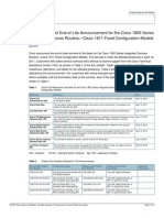 End-of-Sale and End-of-Life Announcement For The Cisco 1800 Series Integrated Services Routers-Cisco 1811 Fixed Configuration Models