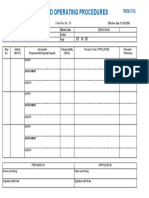 Standard Operating Procedures: XX of XX