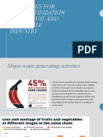 Processes For Waste Utilization From Fruit and Vegetable