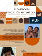 Diplomado en Educación Matemática: Universidad Nacional Experimental Del Magisterio Samuel Robinson