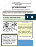 4° Primeras Comunidades Cristianas