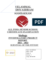 Biology Investigatory Project 12c09 - Sai Arjun.m