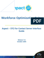 Workforce Optimization Suite: Aspect - STCI For Contact Server Interface Guide