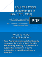 Food Adulteration Act, 1954