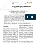 Creating A 21st Century Skills Survey Instrument F