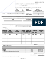 Sworn Statement of Assets, Liabilities and Net Worth