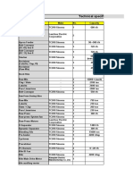 Technical Specifications line-II, III