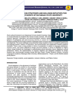 Social Adaptation Strategies and Inclusion Indicatives For Foreign Students of Batangas State University