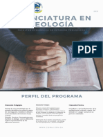 Brochure Licenciatura en Teología