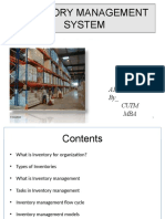 Inventory Management System: A Presentation by - Cutm MBA