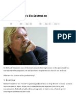 Richard Branson's Six Secrets To Productivity