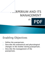 Puerperium and Its Management 1