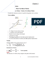 Kinematics of Particles Plane Curvilinear Motion