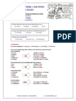 Les Prepositions Pays Villes A2