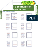 Adición y Sustracción Hasta El 500 para Segundo Grado de Primaria