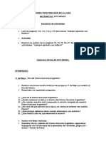 11 de Mayo 6to Actividades para La Casa