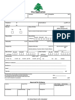 Lebanon Visa Form